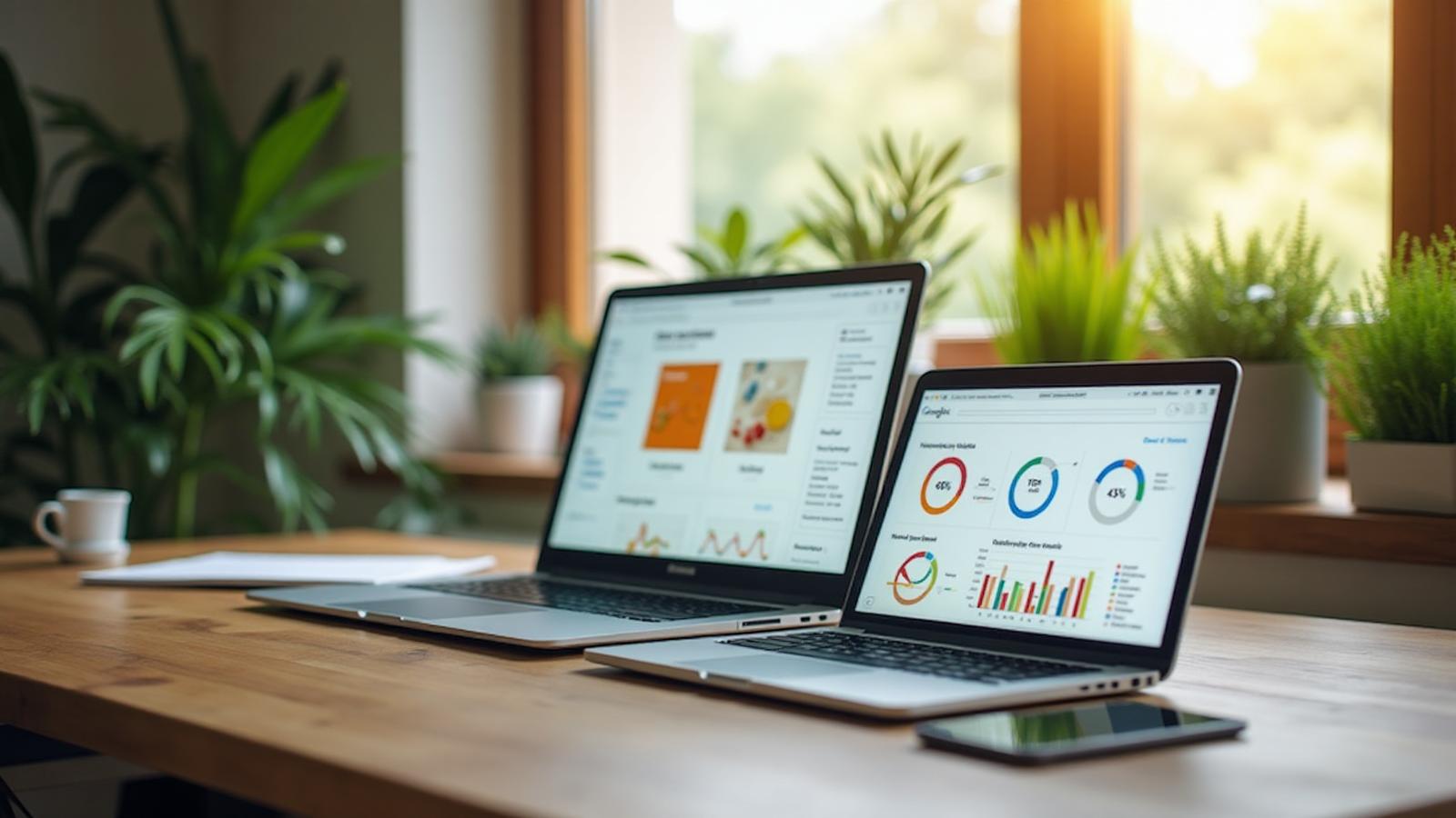 BiteRight – Technology – health data analytics platform Modern workspace with nutrition analytics